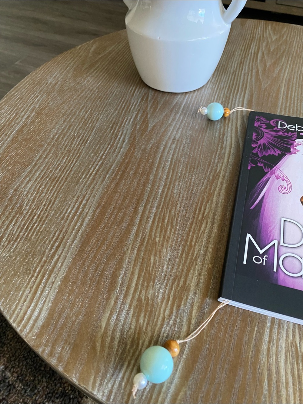 Teal Color Beaded Book Mark